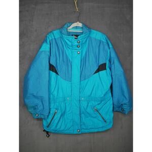 Vintage 90s INSIDE EDGE Blue Ski Snowboard Puffer Coat Jacket Mens L